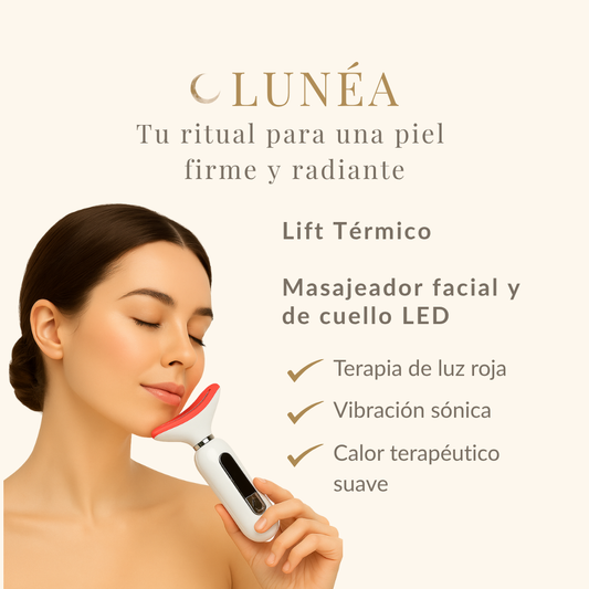 Térmico LUNÉA | Masajeador facial y de cuello LED