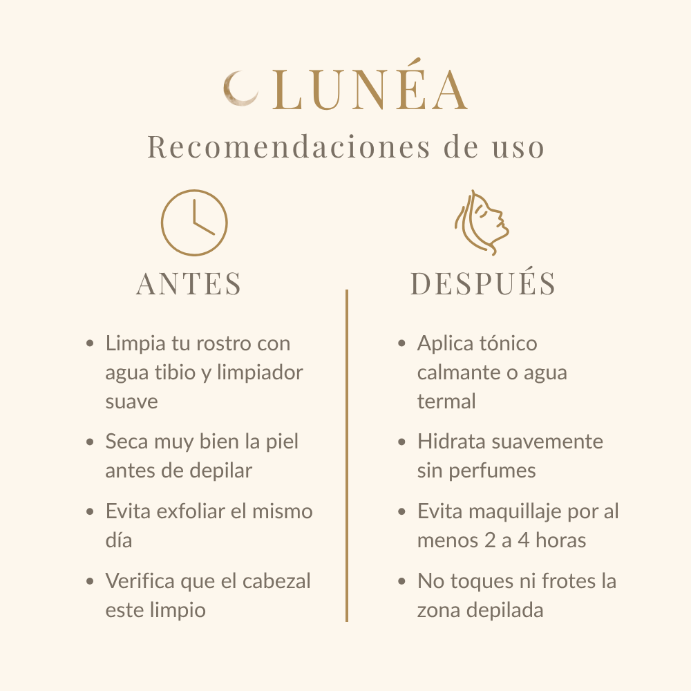 Caricia LUNÉA | Depiladora Facial de precisión LUNÉA