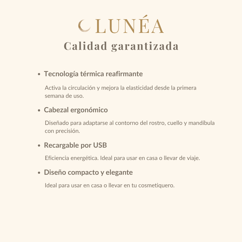 Térmico LUNÉA | Masajeador facial y de cuello LED